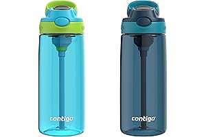 Aubrey Leak-Proof Spill-Proof Water Bottle, 20oz. 2 Pack, Blue Rasperry/Cool lime & Blueberry/Juniper