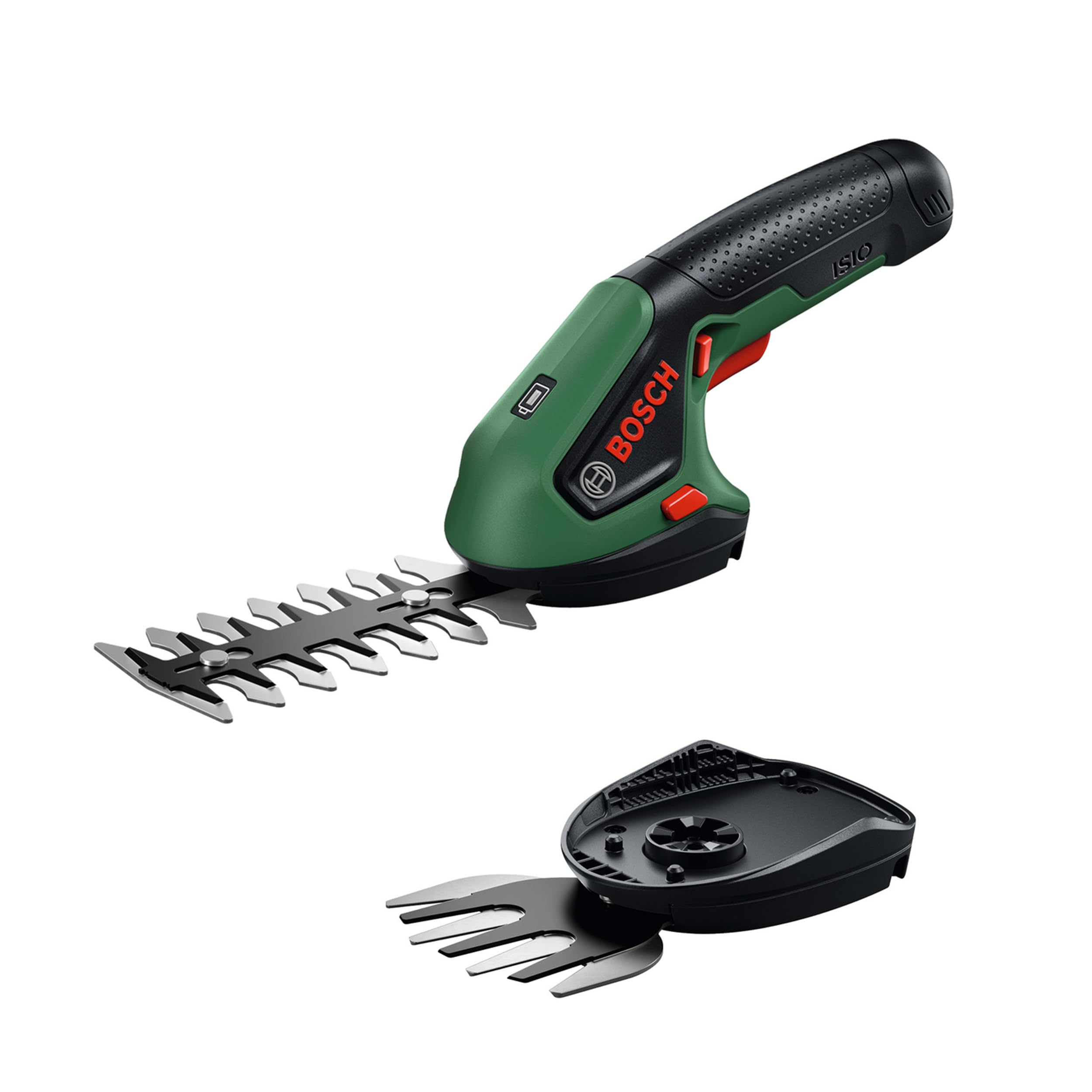 Bosch Tijera cortacésped y cortasetos a batería ISIO 4V | 2 cuchillas, batería de 4 V, sin cable ni cargador