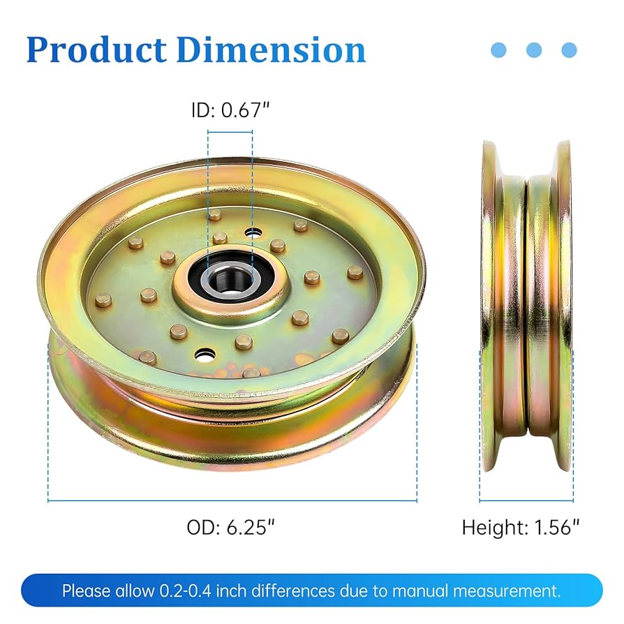Amazon.com: UP2WIN 126-9196 Flat Idler Pulley for Ex Mark 48