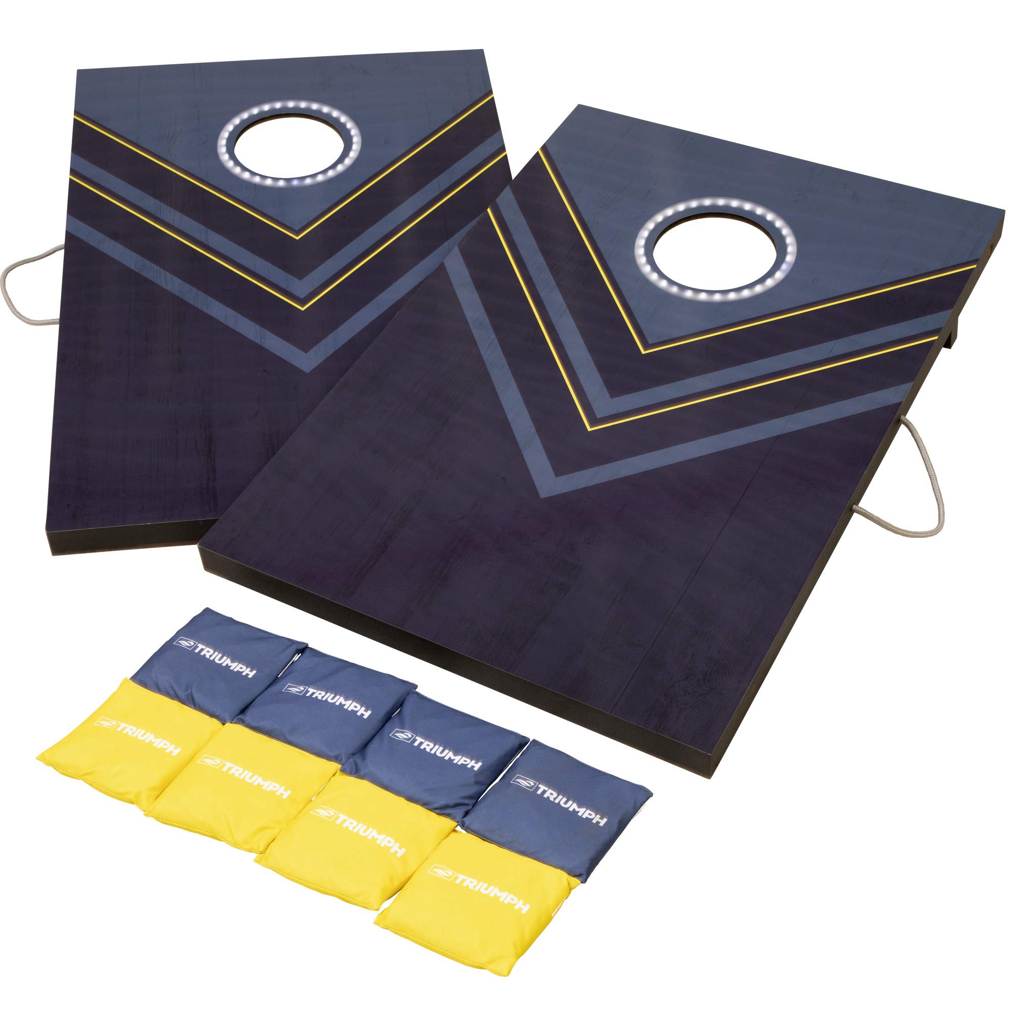 Triumph LED 2x3 Cornhole Set – Blue & Yellow Edition
