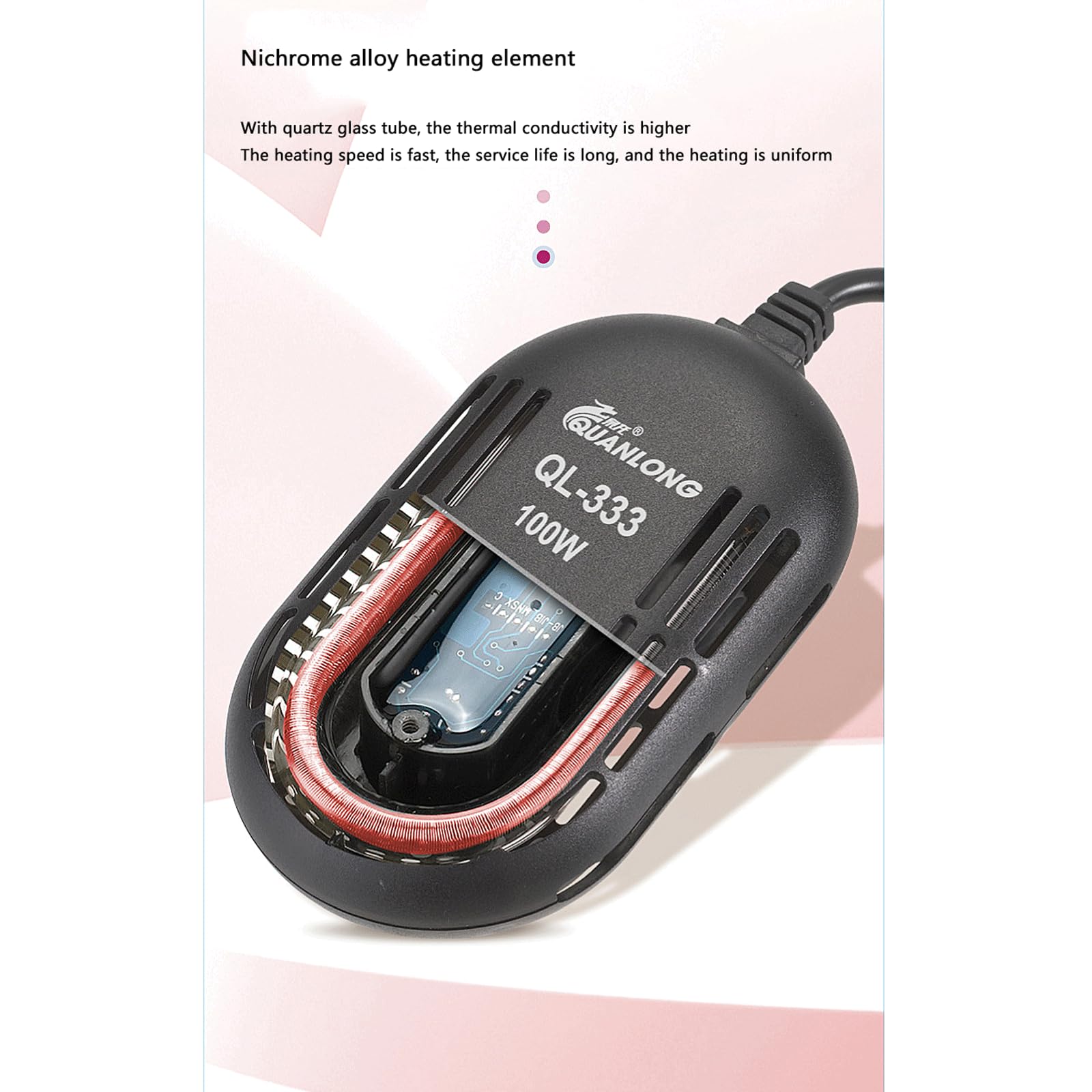 Riscaldatore a Basso Livello dell'Acqua Riscaldatore Automatico per Acquario a Temperatura costante, 75 W (25 W)
