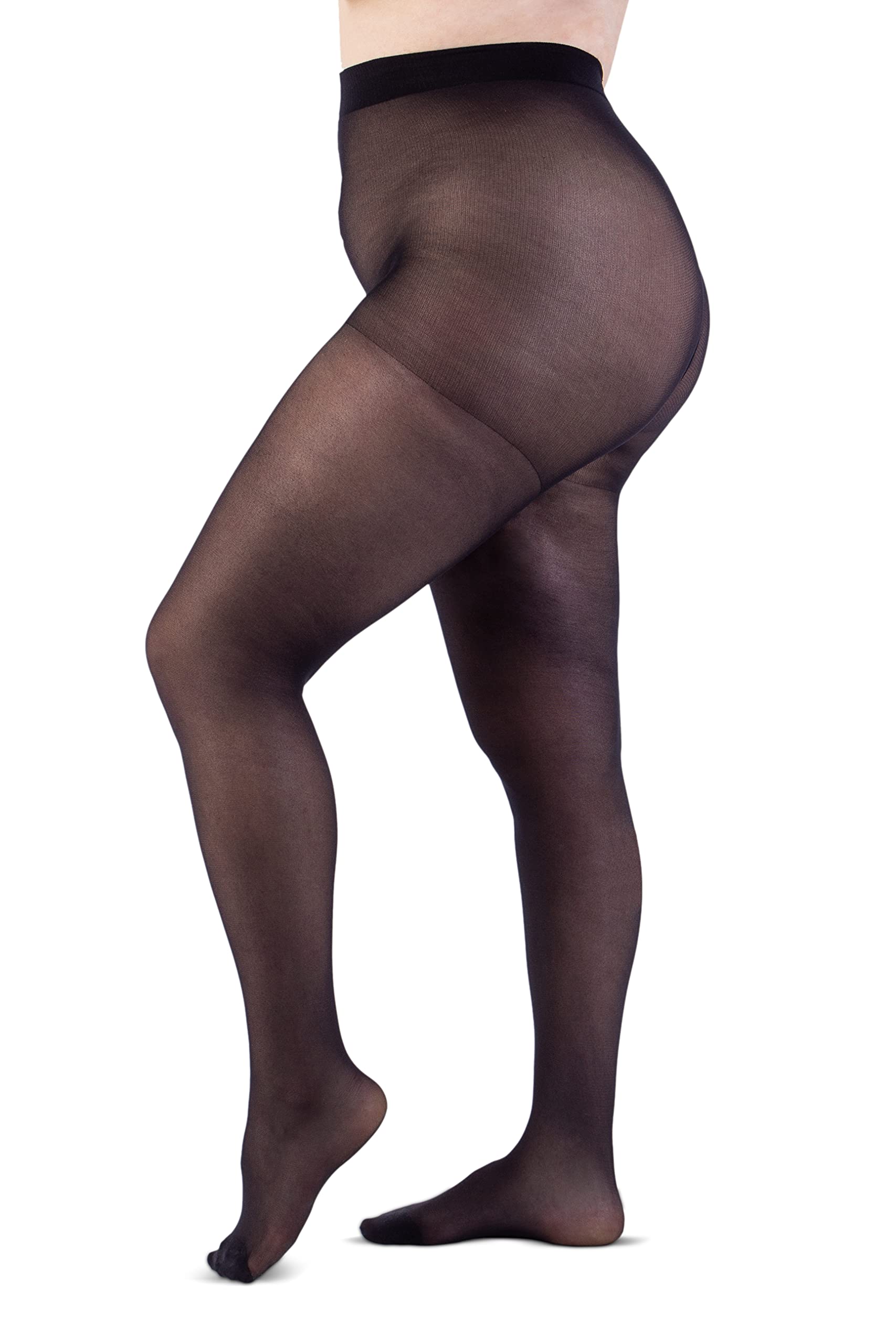 LEELA LAB Medias Veladas para Mujer 30 den Moda Curvy Tallas Grandes - Made in Italy