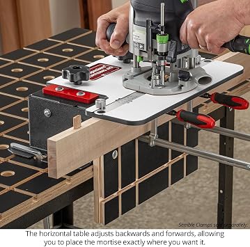 Woodpeckers Mortising Jig, Mortise + Tenon Jig, Easy to Cut Perfect Mortises With Your Plunge Router for Loose Tenon Joinery, Router Tool, USA-Made MJ-24