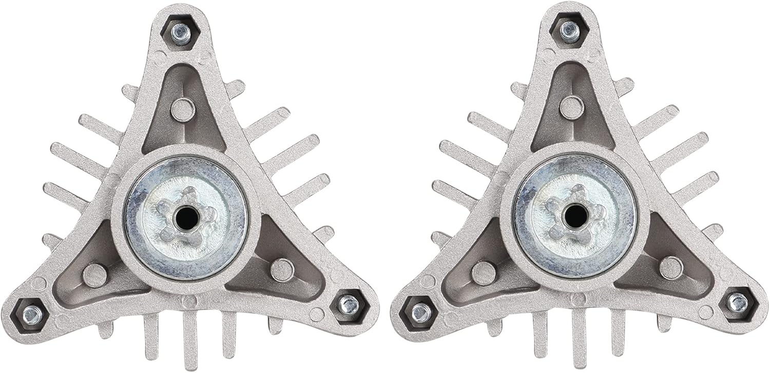 2 Pack Spindle Assembly Replaces AYP 130794 532130794 128285 with 3 Mounting Bolts and Blade Mounting Bolt, Mounting Holes are Threaded