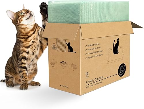 OYY 50 almohadillas genéricas compatibles con el sistema de arena Tidy Cats Breeze que se ajustan a la caja de arena XLcon capuchaoriginal,