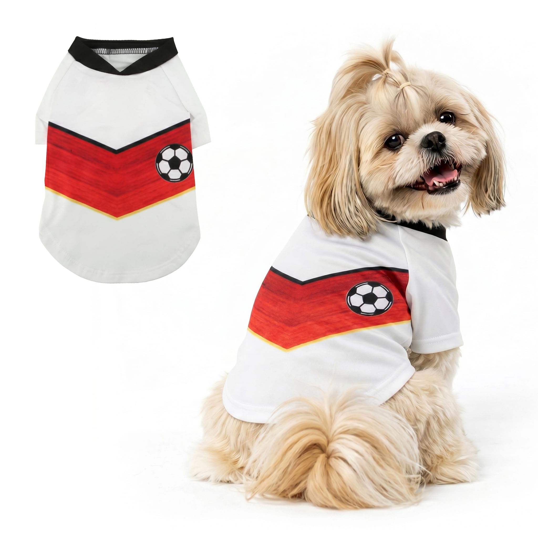 Ranphy Quick-Dry Football Shirt for Small and Medium Dogs, Red, XL