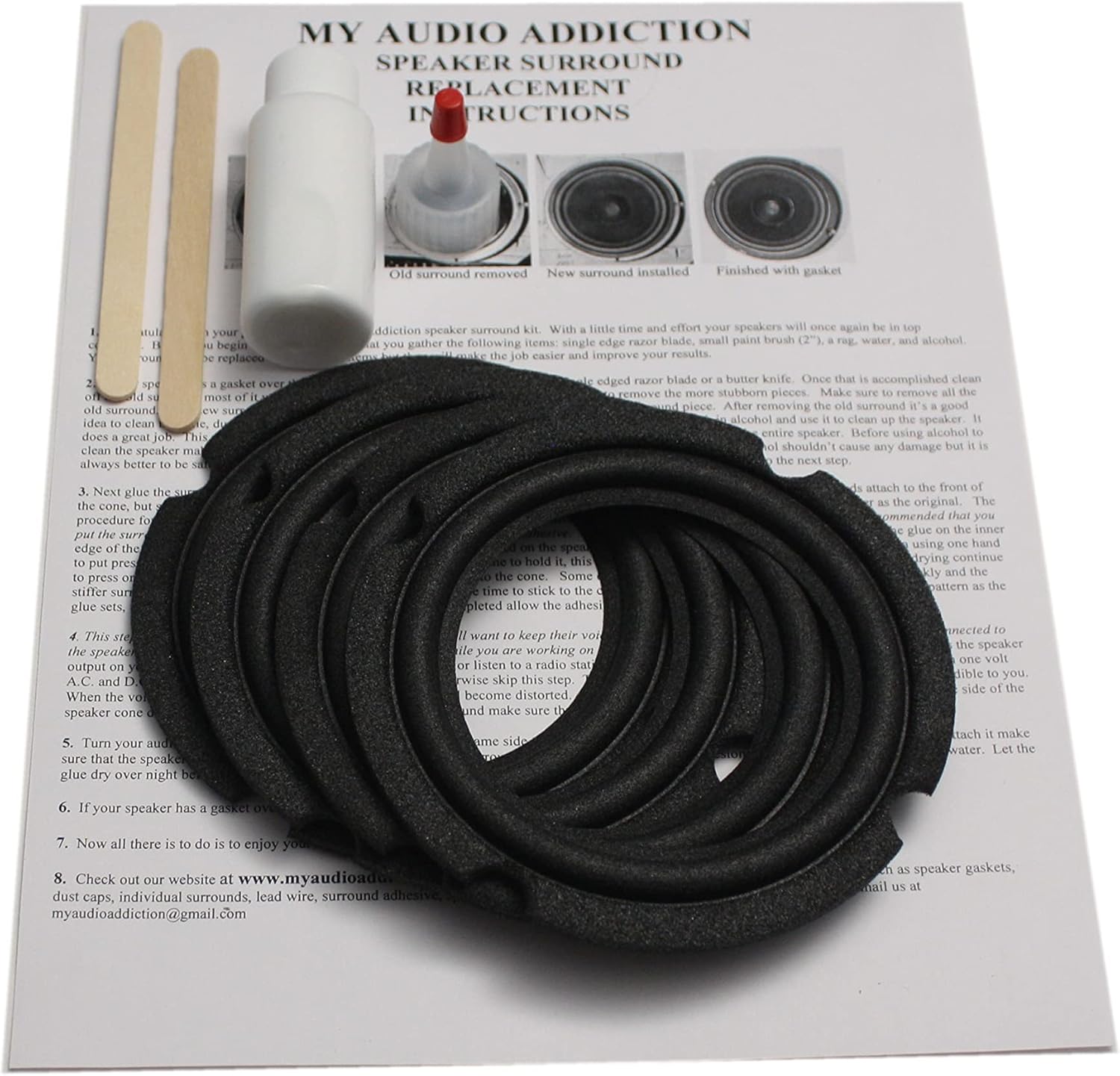 Foam Speaker Surround Repair Kit for JBL Control SB 1