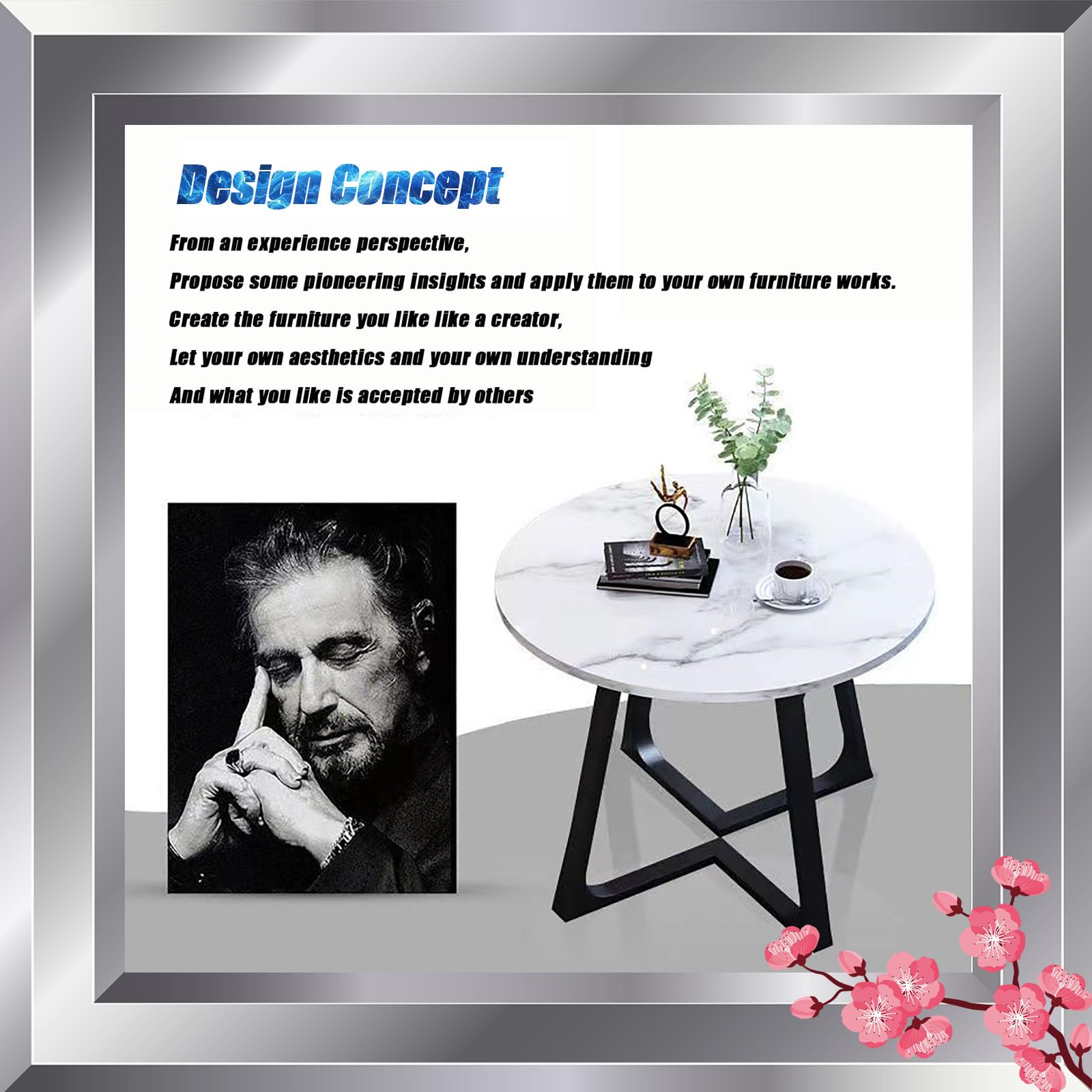 Simple Small Round Table Kitchen Dining Table Set Modern Round Breakfast Bar Round Furniture Table and Chair Set Round Conference Table for Dinning