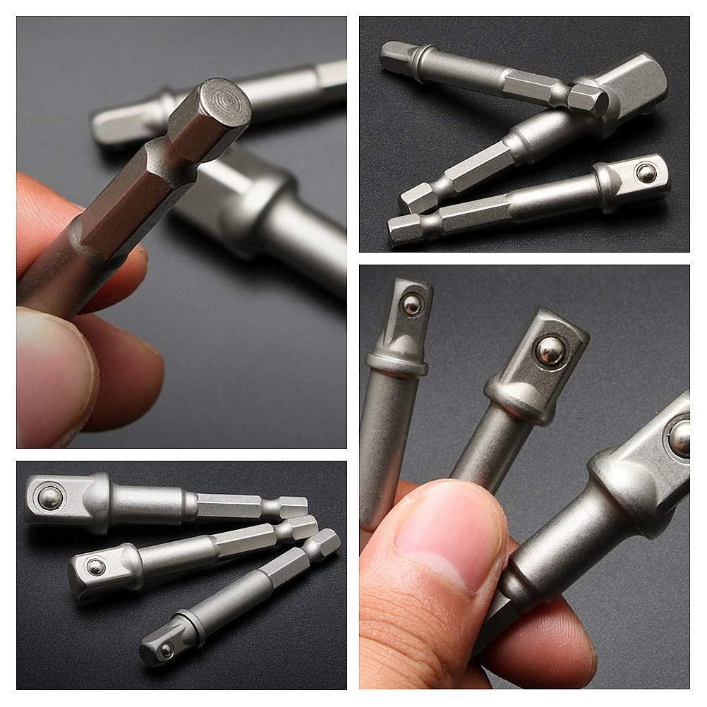 12-teiliges Stecknuss-Adapterset – Für 1/4", 3/8", 1/2" Antriebe, Ideal Für Autoreparatur & Heimwerker