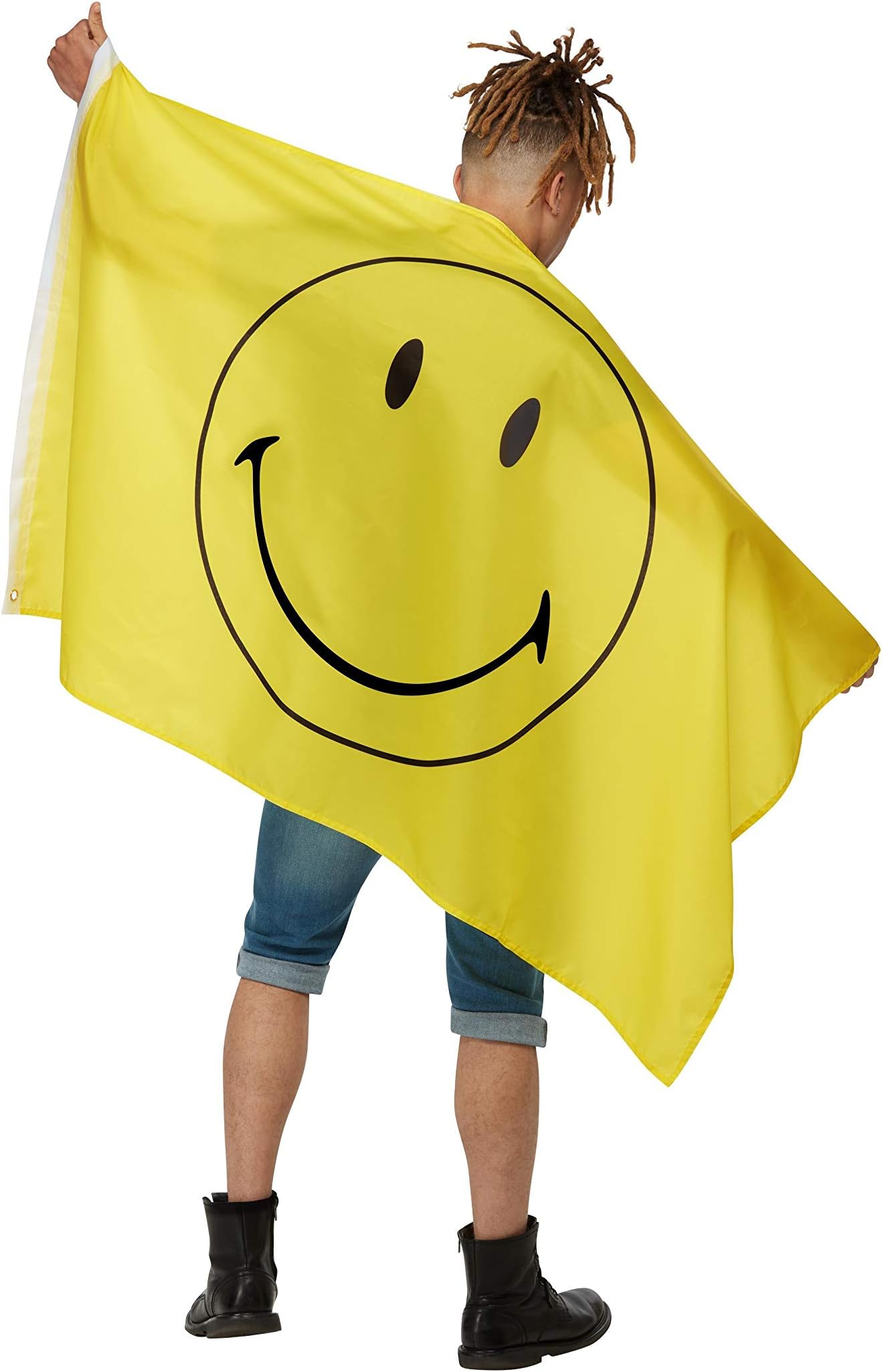 Smiffys52333 Offizielles Lizenzprodukt Smiley Große Flagge, Unisex Erwachsene, Gelb, Einheitsgröße