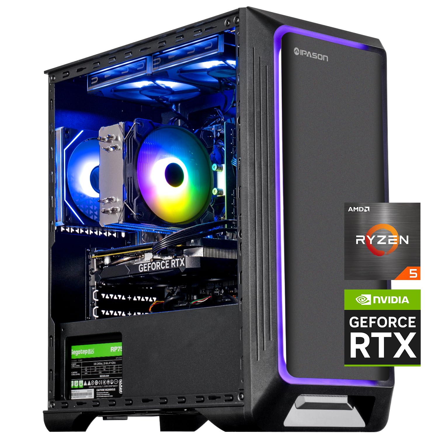 Amazon.com: IPASON Gaming PC Desktop – AMD Ryzen5 5600 3.5