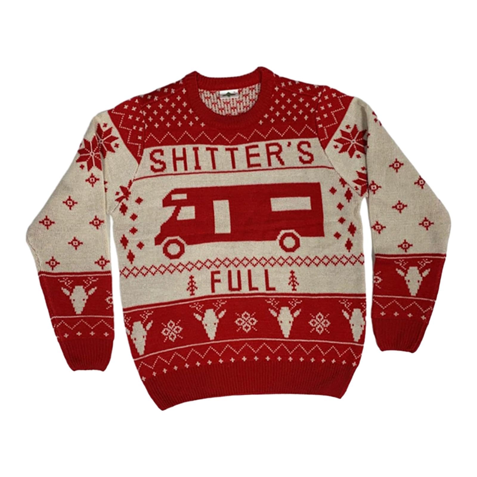 merishopp Christmas Sweater Warm Christmas Pattern Pullover for Party Festive Holiday XL-picture-12