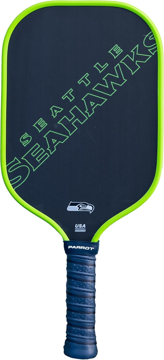 Team Golf Parrot Paddles NFL Seattle Seahawks Pro-Formance Pickleball Paddle (Wordmark)