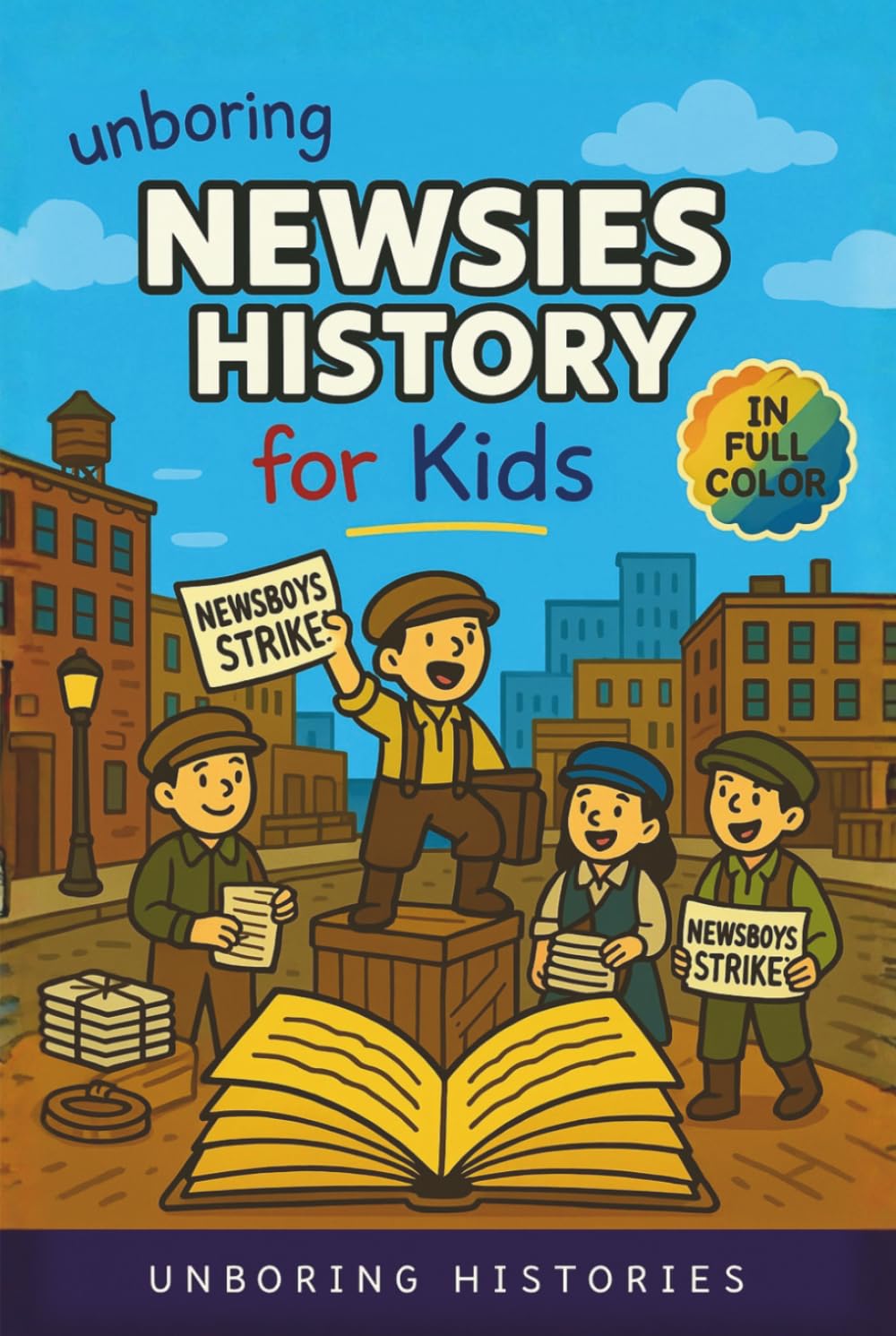 Unboring Newsies History for Kids: Funny, Interesting, Concise Guide to the Gritty World of Newsboys, Newspaper Wars, and the Wild True Stories Behind America’s Noisiest Kids