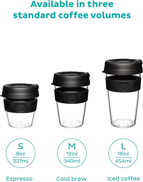 KeepCup الأصلي، خفيفة الوزن البلاستيك كوب قهوة قابلة لإعادة الاستخدام مع غطاء سبر سبلاش بروف - 8 oz/227 ml - Eventide