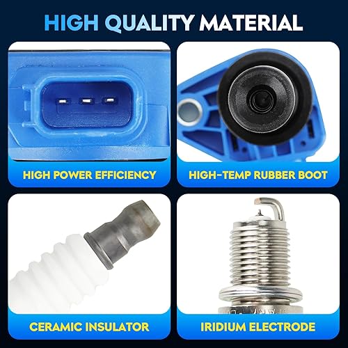 Miniatura 3 de Paquete de bobinas de encendido + bujías de iridio para Acura CL 3.2L V6 2001-2003, 1999-2003 TL 3.2L V6, 2000-2002 Honda Accord 3.0L V6, 1999-2007