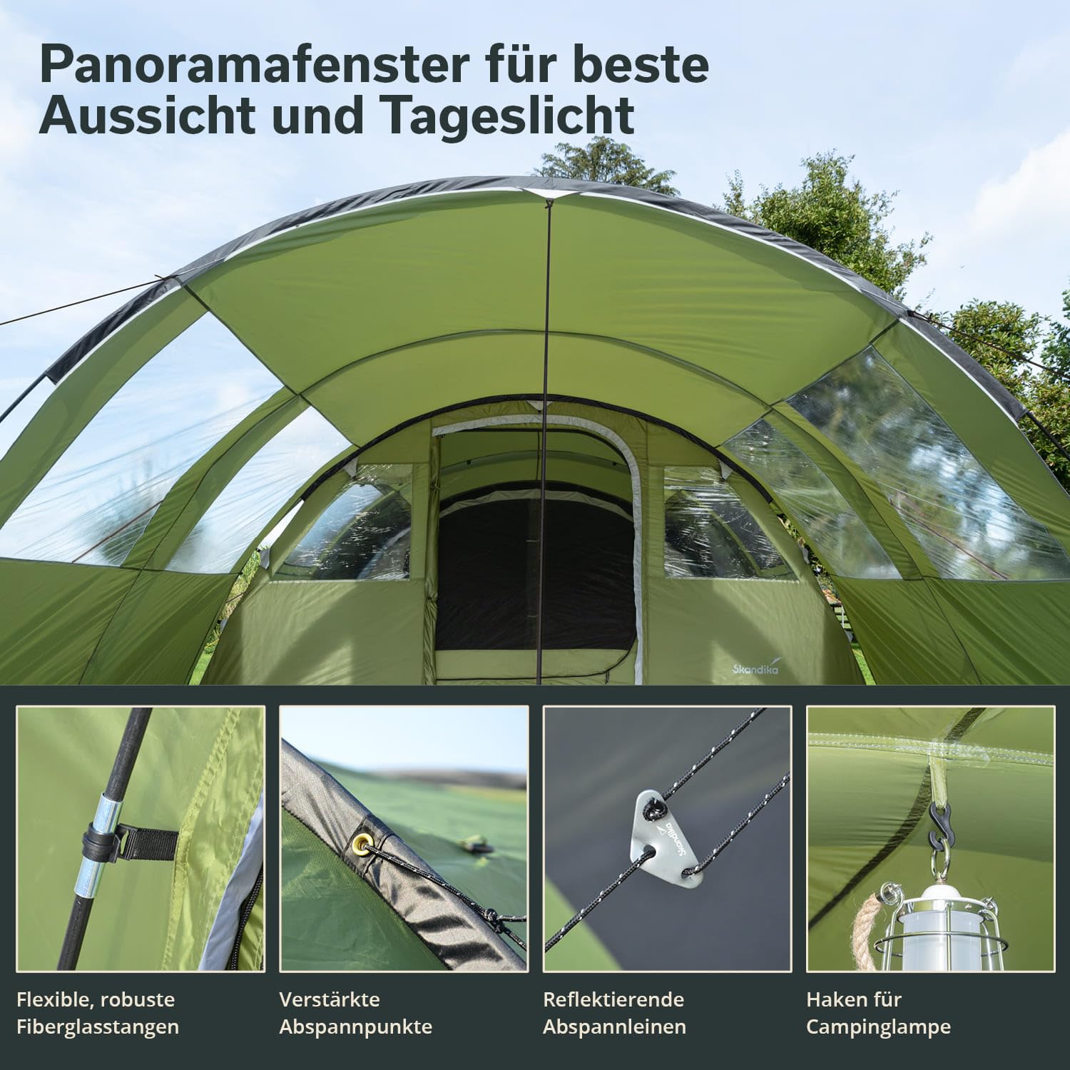 Skandika Canopy Gotland 6 - Auvent avancée Extension pour Tente Tunnel Skandika Gotland 6
