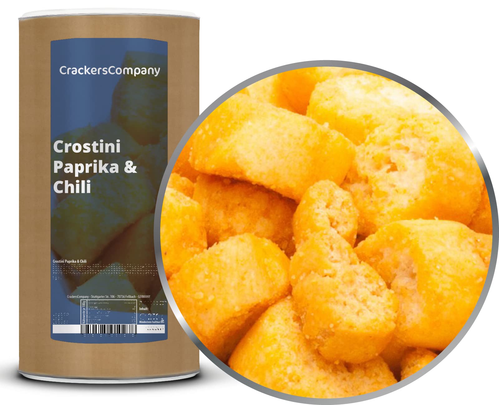 2 x 300g Croutons Semmelwürfel mediterran vegetarisch vegan und laktosefrei mit Chili Paprika Zwiebel Knoblauch Olivenöl Crostini Paprika & Chili Topping zu Suppe und Salat