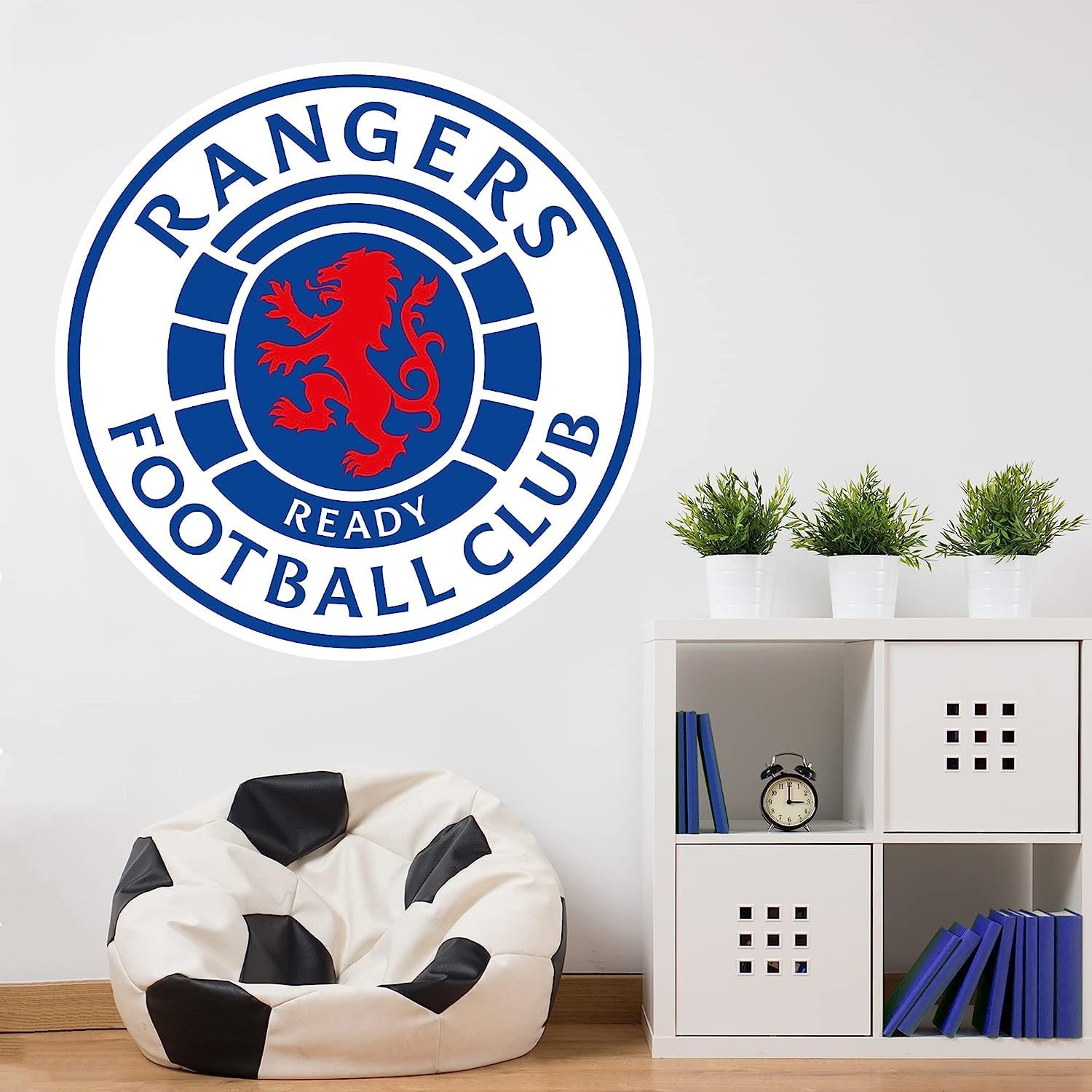 Themed Pink Rangers Wall Sticker - Crest Football Art (60Cm Width X 60Cm Height)