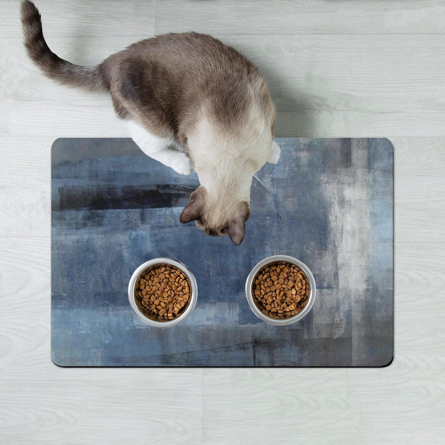 Dog Food Mats for Floors Absorbent, Cat Food Mat - Pet Cat Feeding Mat Quick Dry, Dog Bowl Mats for Water, Pet Supplies Feeding Placemat 12