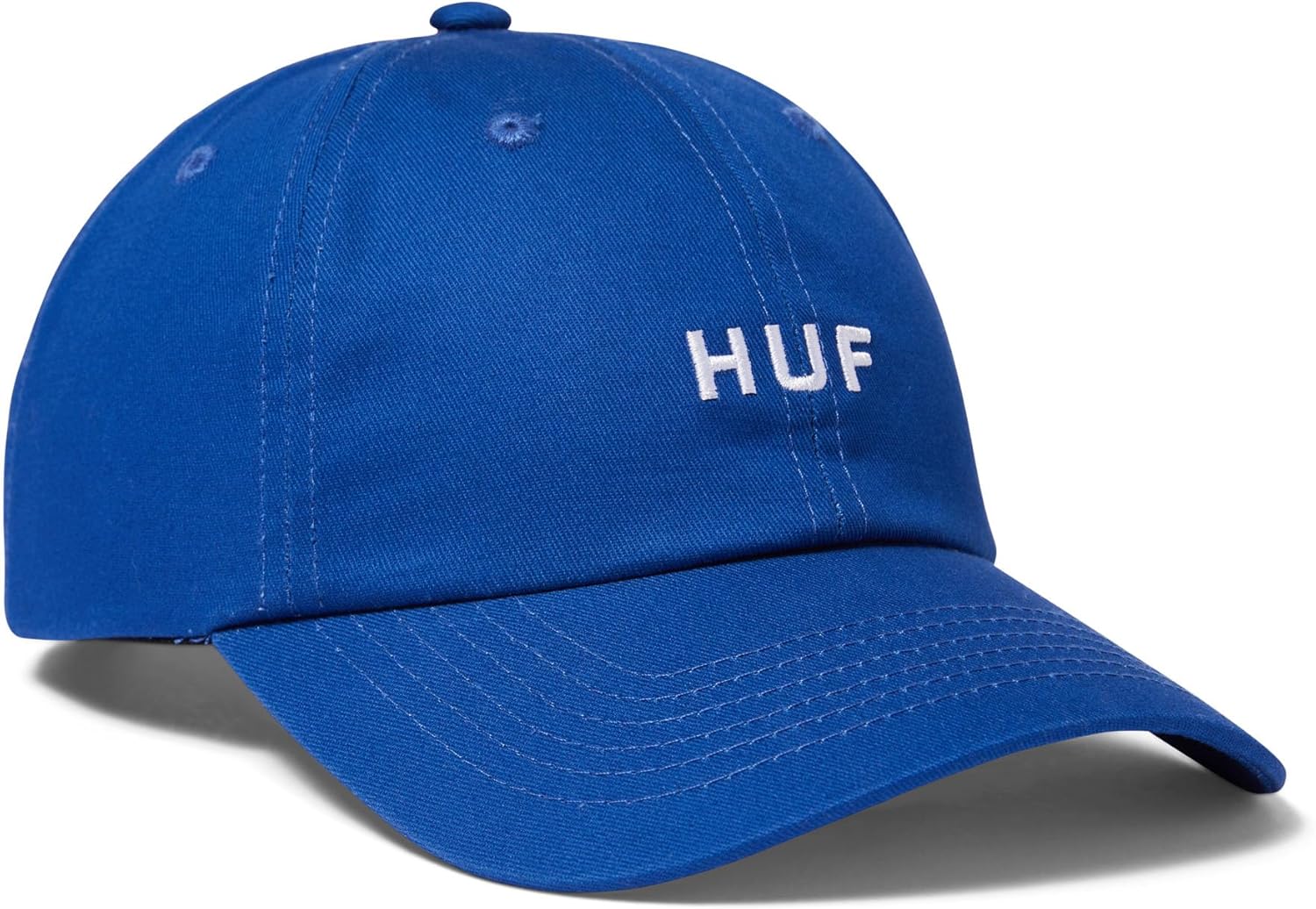 HUF Set OG Curved Visor Hat – 6-Panel Low Profile Dad Hat for Men, Cotton Baseball Cap with Strapback Closure