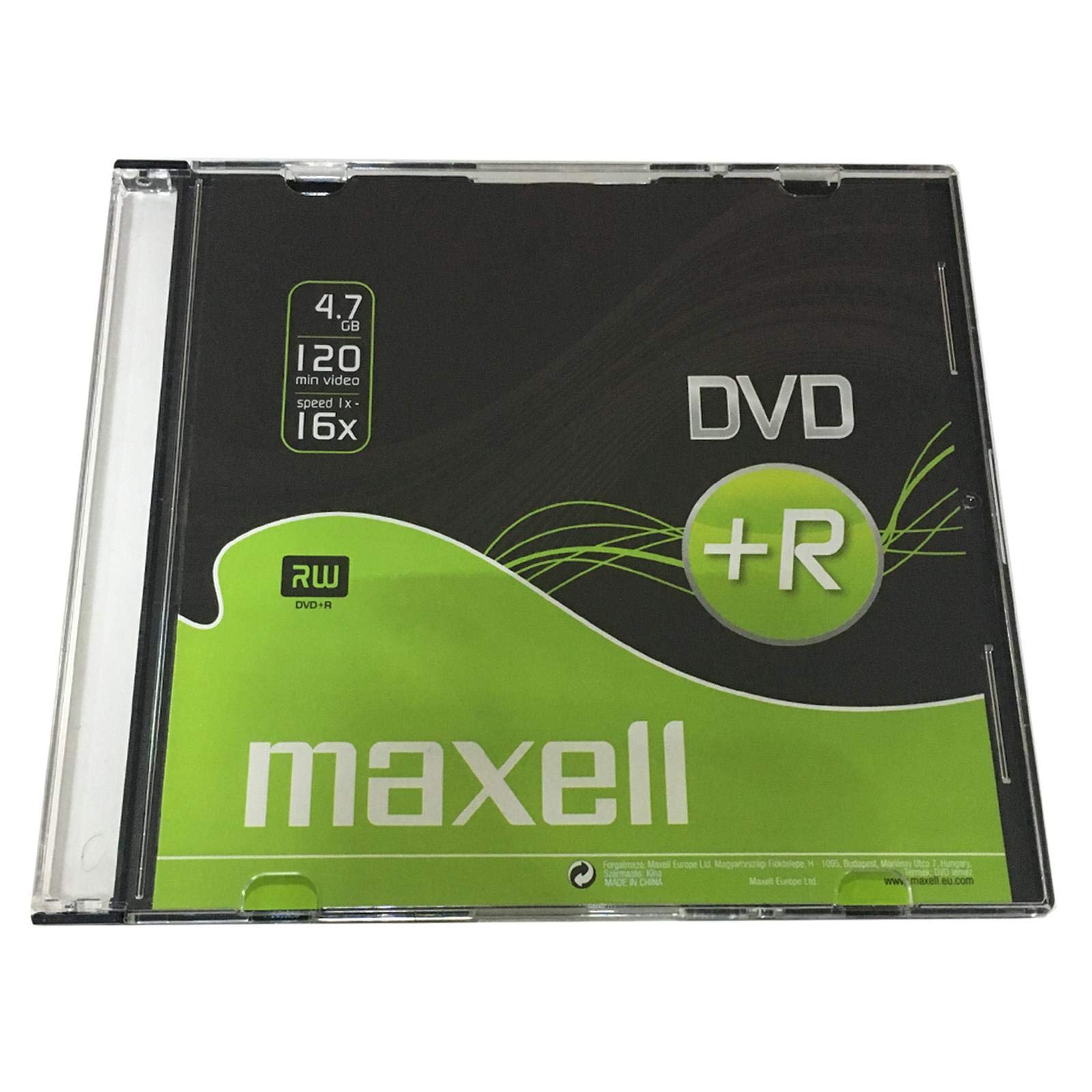 Maxell DVD+R 4,7 Go 4SPEED CD Blanc 179x181x5 mm DVD-RW DVD-ROM