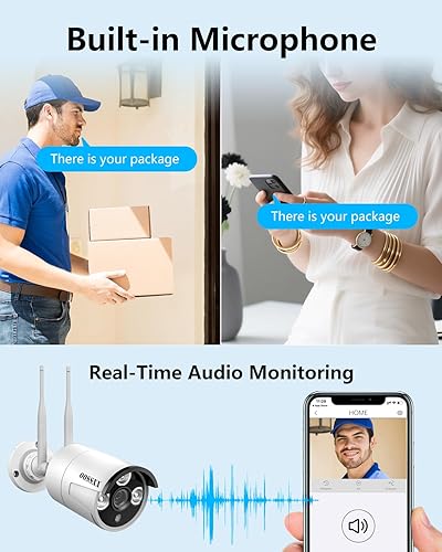 Miniatura 2 de Antenas Duales para Wi-Fi Mejorado con IA de Detección Humana 2K 3.0MP Sistema de Cámara de Seguridad Inalámbrica, Kits de DVR de Vigilancia con