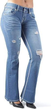 The Sexy Flare Bootleg Ripped Premium Bootcut Women Jeans