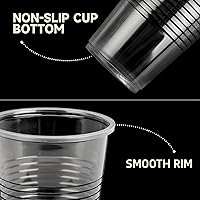 Vista 5 de YEEHAW Paquete de 100 vasos de plástico de baño de 3 onzas, vasos desechables para enjuague bucal, vaso pequeño de plástico de 3 onzas para bebidas