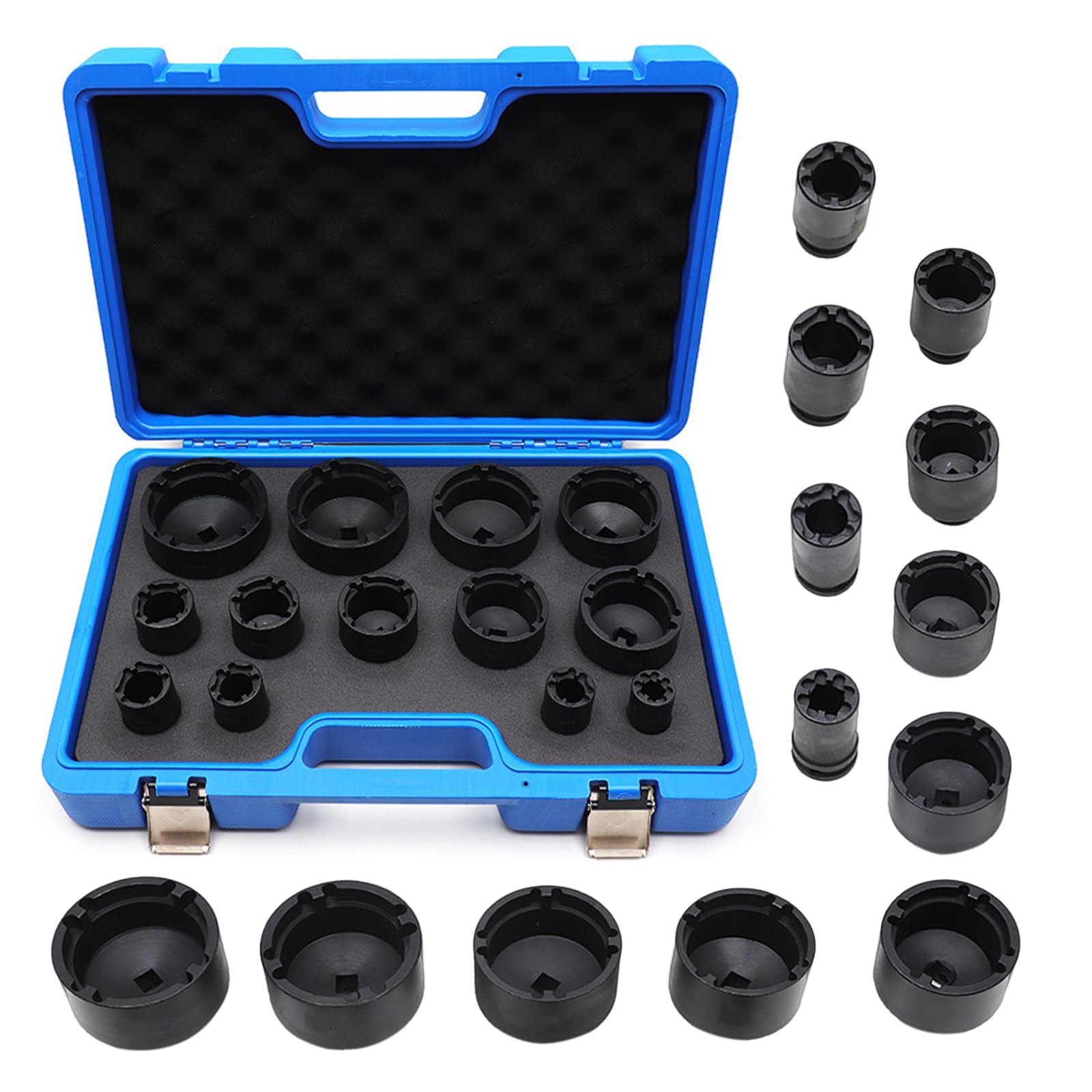 Jeu De 13 Clés à Écrous Fendus 1/2", Filetage Intérieur 18-80 mm Longueur 60 mm Compatible Avec Les Contre Écrous KM, KML, HM, HML, HMLL (Din 981) Et Les Écrous Ronds Outil Pour Roulements Et Arbres