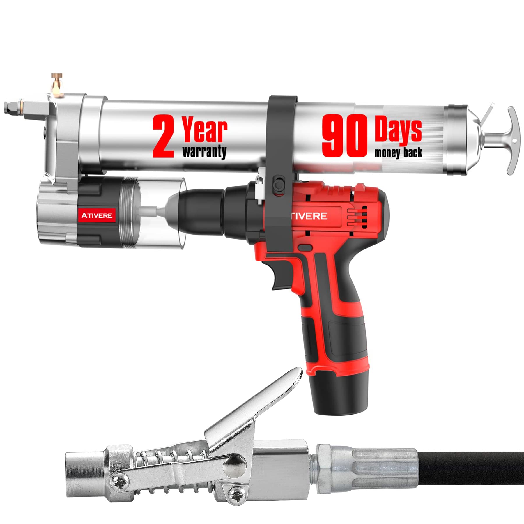 Buy ATIVERE Grease Drill Adapter, Pneumatic Tool, Electric Drills