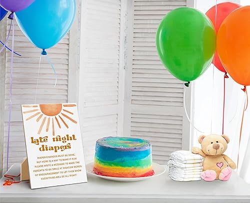 Miniatura 4 de Letrero decorativo de madera con texto en inglés Here Comes The Sun, 8 x 11 pulgadas, decoración de mesa neutra de género para decoración de baby