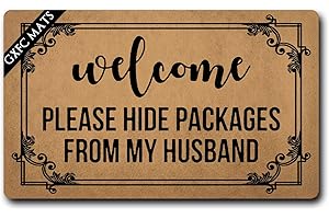GXFC Welcome Mat for Front Door Funny Doormats "Please Hide Packages From...
