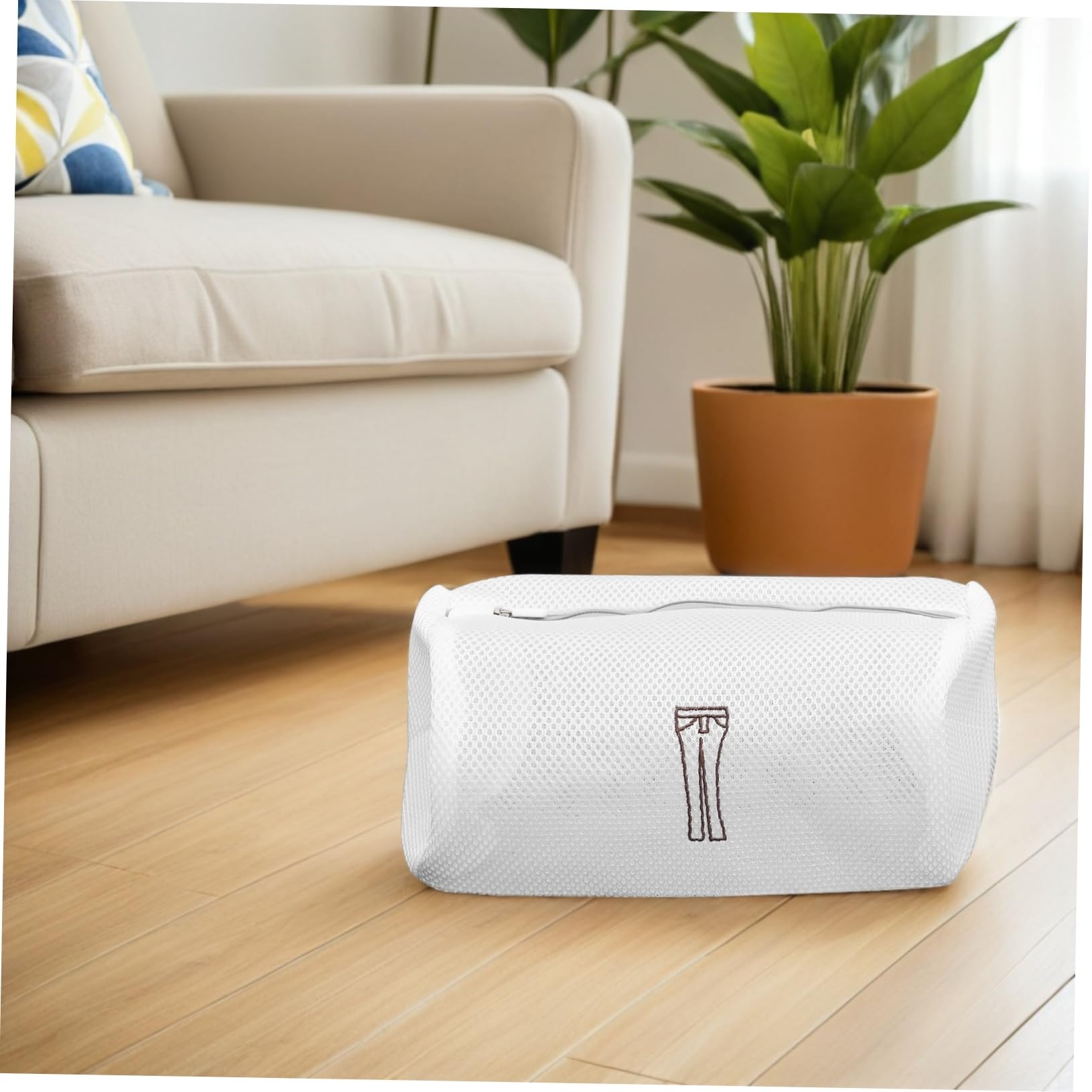 Sacchetti Bucato in Rete Ricamata Fine 6 Pezzi Bianco Poliestere | Maglia Sottile, Formato Leggero, Utile in Viaggio e Capi Delicati, Lavaggio Separato