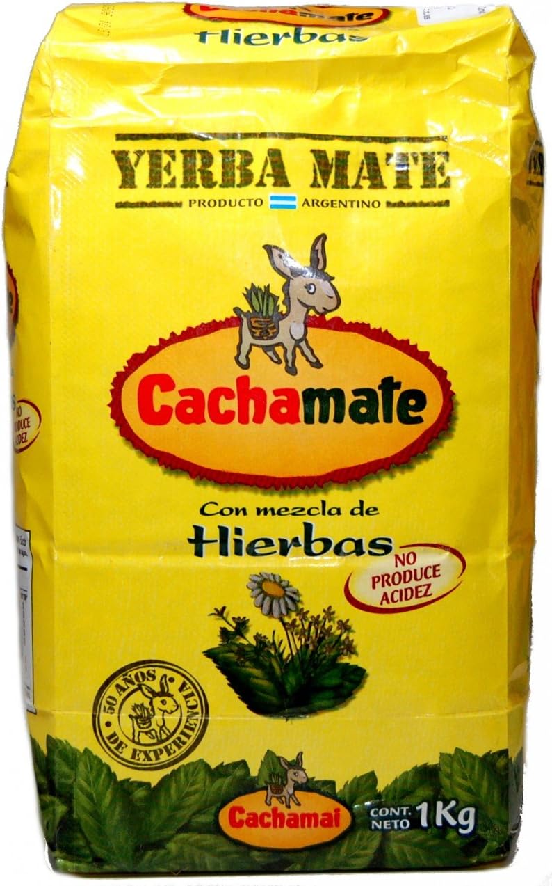 Yerba Mate Cachamate Mezcla De Hierbas (No Acidez)2.2lb/1 Kilo