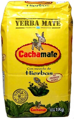 Yerba Mate Cachamate Mezcla De Hierbas (Sin Acidez) 2.2lb1 Kilo