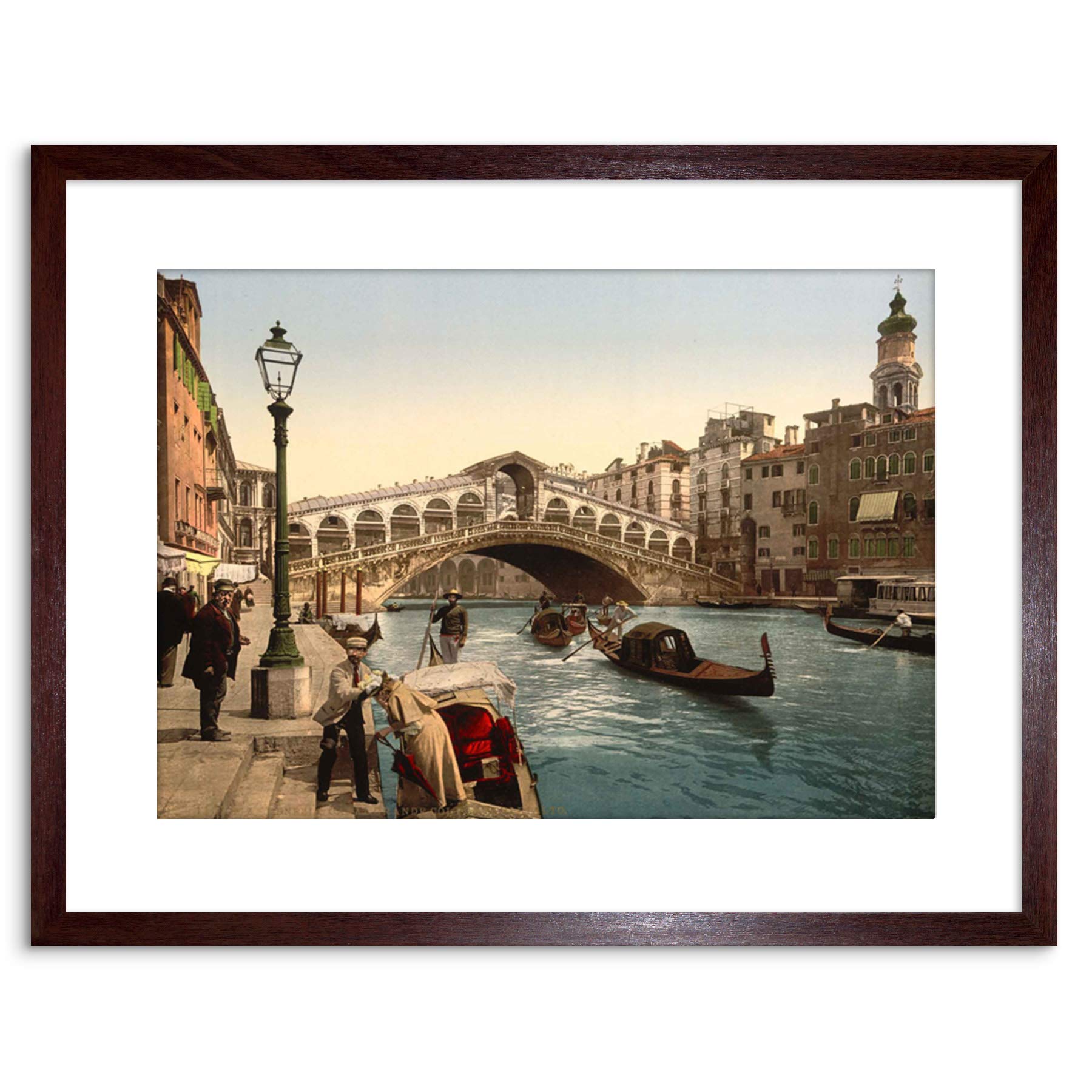 Wee Blue Coo PHOTO CANAL GONDOLA RIALTO BRIDGE VENICE ITALY FRAMED PRINT F97X5389