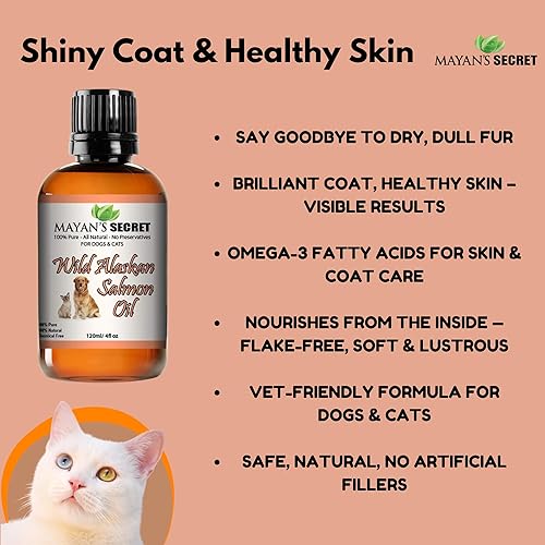 Miniatura 4 de Aceite de salmón puro de Alaska salvaje para perros y gatos – Apoya la función de las articulaciones, el sistema inmunológico y la salud del corazón