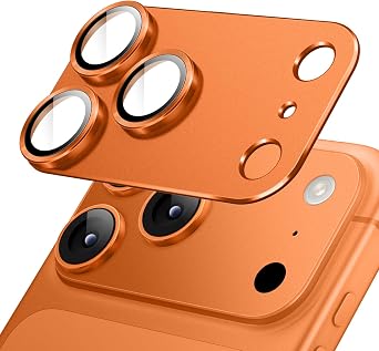 JETech Camera Lens Protector for iPhone 17 Pro, Orange, 1-Pack