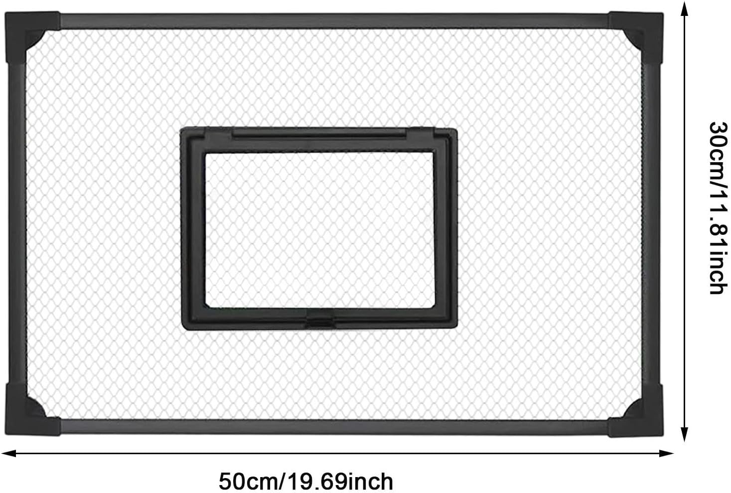 Aquarium Cover Made of 5 Mm Thick Mesh, Versatile, Wear-Resistant Accessory with Feeding Window, 50cmx30cm
