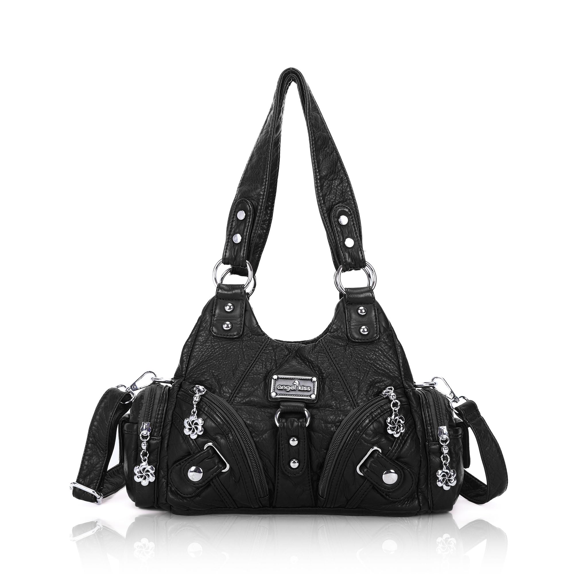 Angel Kiss Women 160922 Hobo Bag Mittelgroß Black