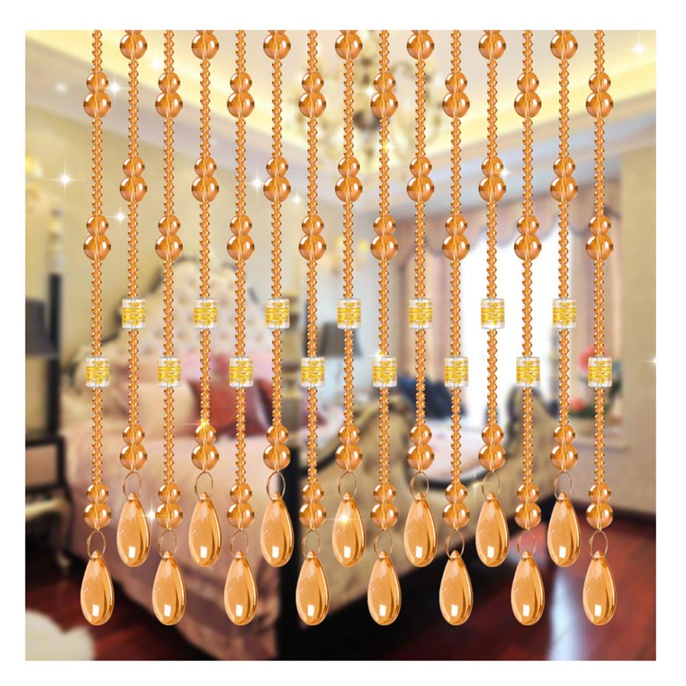 Rideau de perles de porte en cristal pour séparer le salon sans cloison