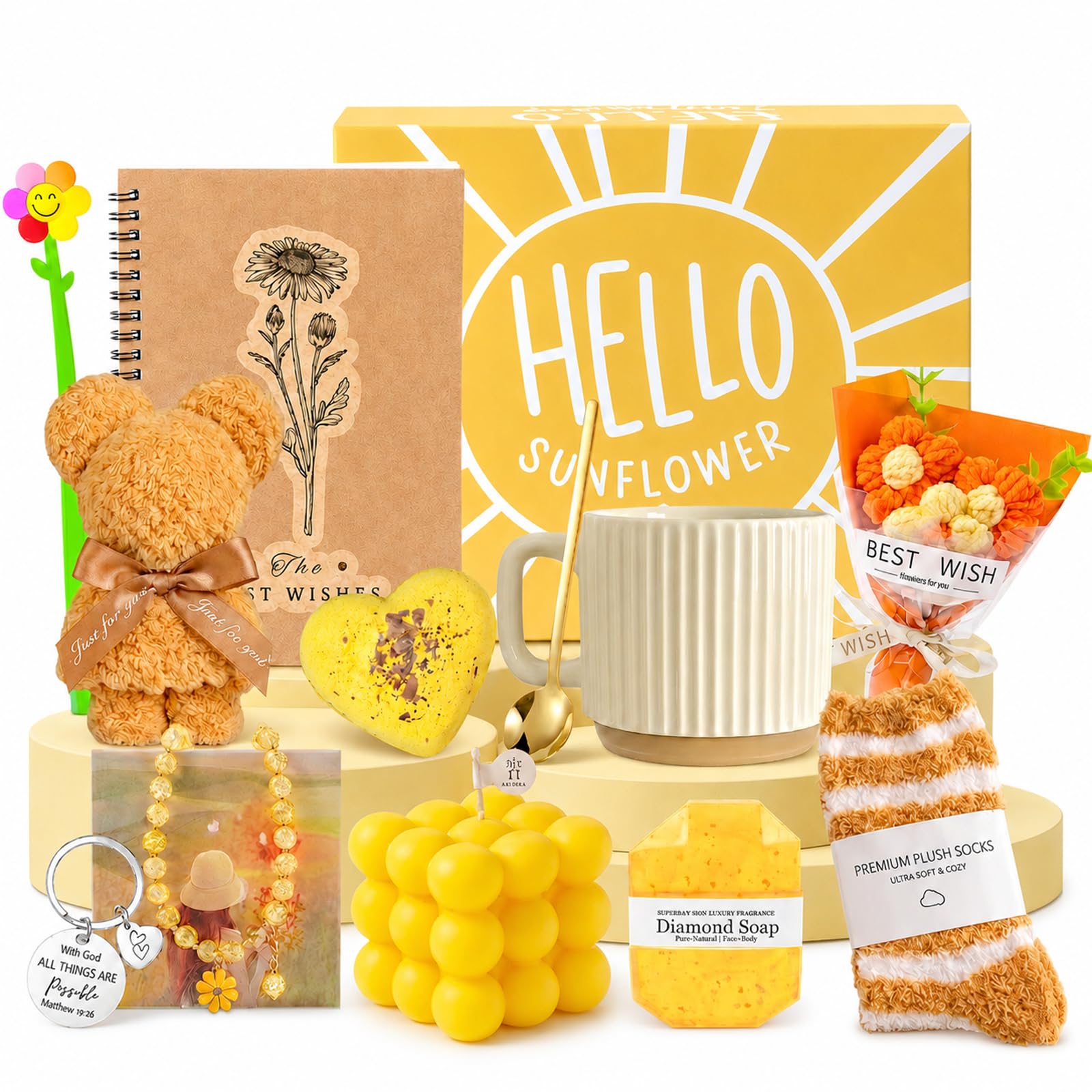 Sunflower Gift Basket - Self Care Spa Set -1