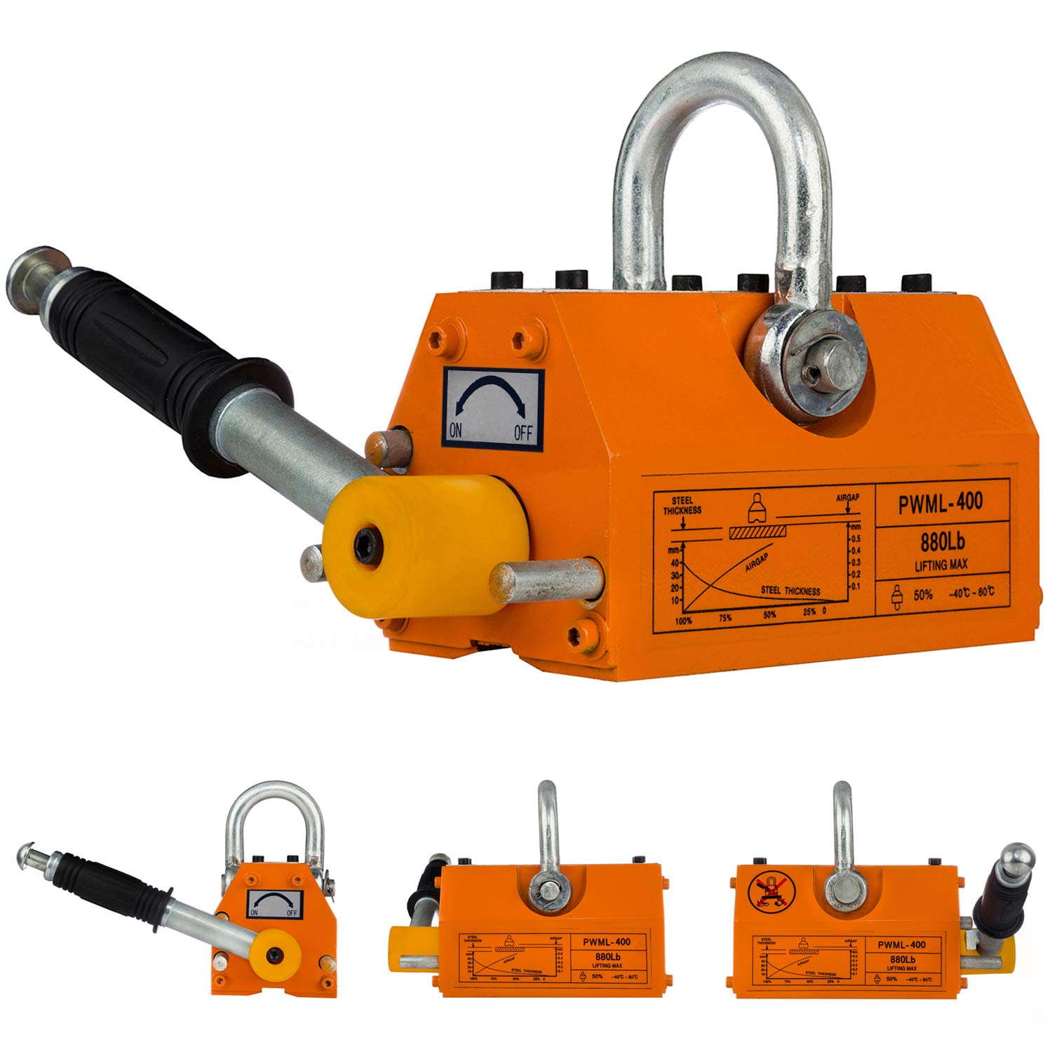 Prowinch Permanent Magnetic Lifter 880 lb. / 400 kg