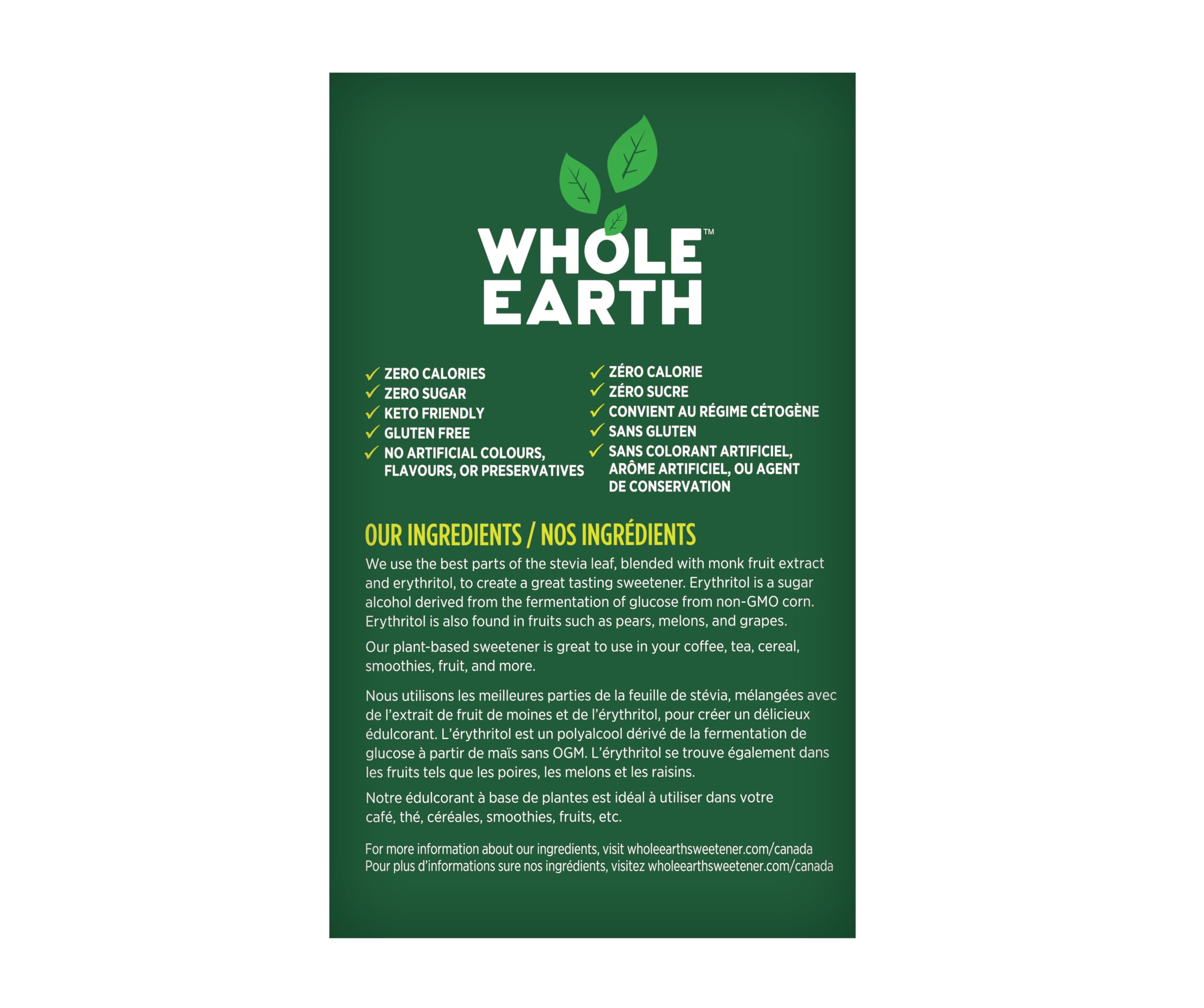 Whole Earth Sweetener Company Stevia & Monk Fruit Sweetener, Erythritol Sweetener, Sweet Leaf Stevia Packets, Sugar Substitute, Natural Sweetener, 80-Count - 4