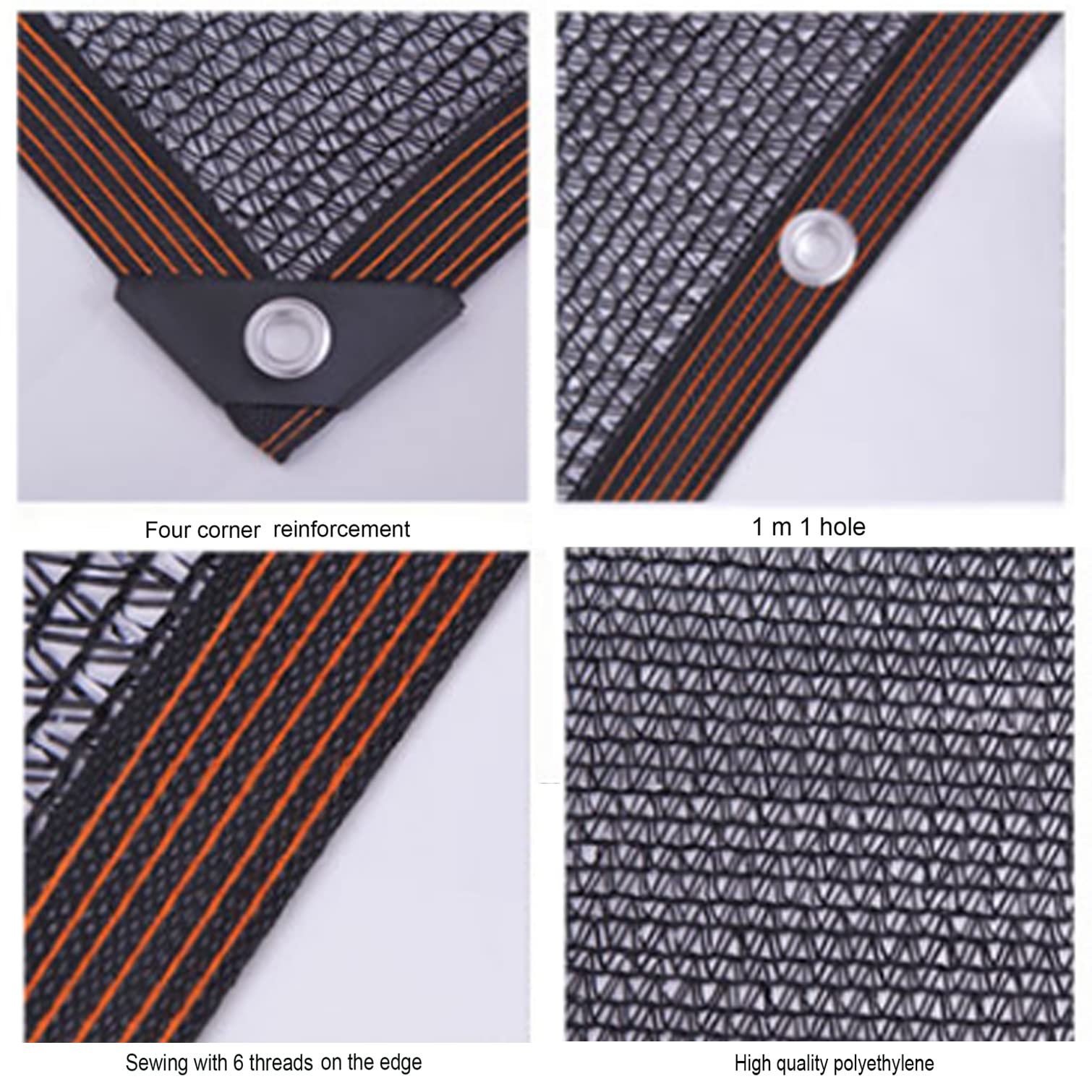 Rete ombreggiante a 3 pin, 55% resistente ai raggi UV, per giardino, tettoia ideale per serre, cortili, tetti B e piante (2)
