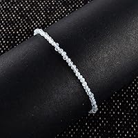 Vista 45 de InfinityGemsArt Natural Bracelet For Women Gemstone Micro Beads Dainty Jewelry Christmas Gifts for Women, Birthstone, Stone Jewelry 925 Sterling