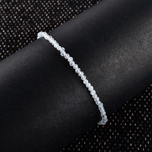 Miniatura 45 de InfinityGemsArt Natural Bracelet For Women Gemstone Micro Beads Dainty Jewelry Christmas Gifts for Women, Birthstone, Stone Jewelry 925 Sterling