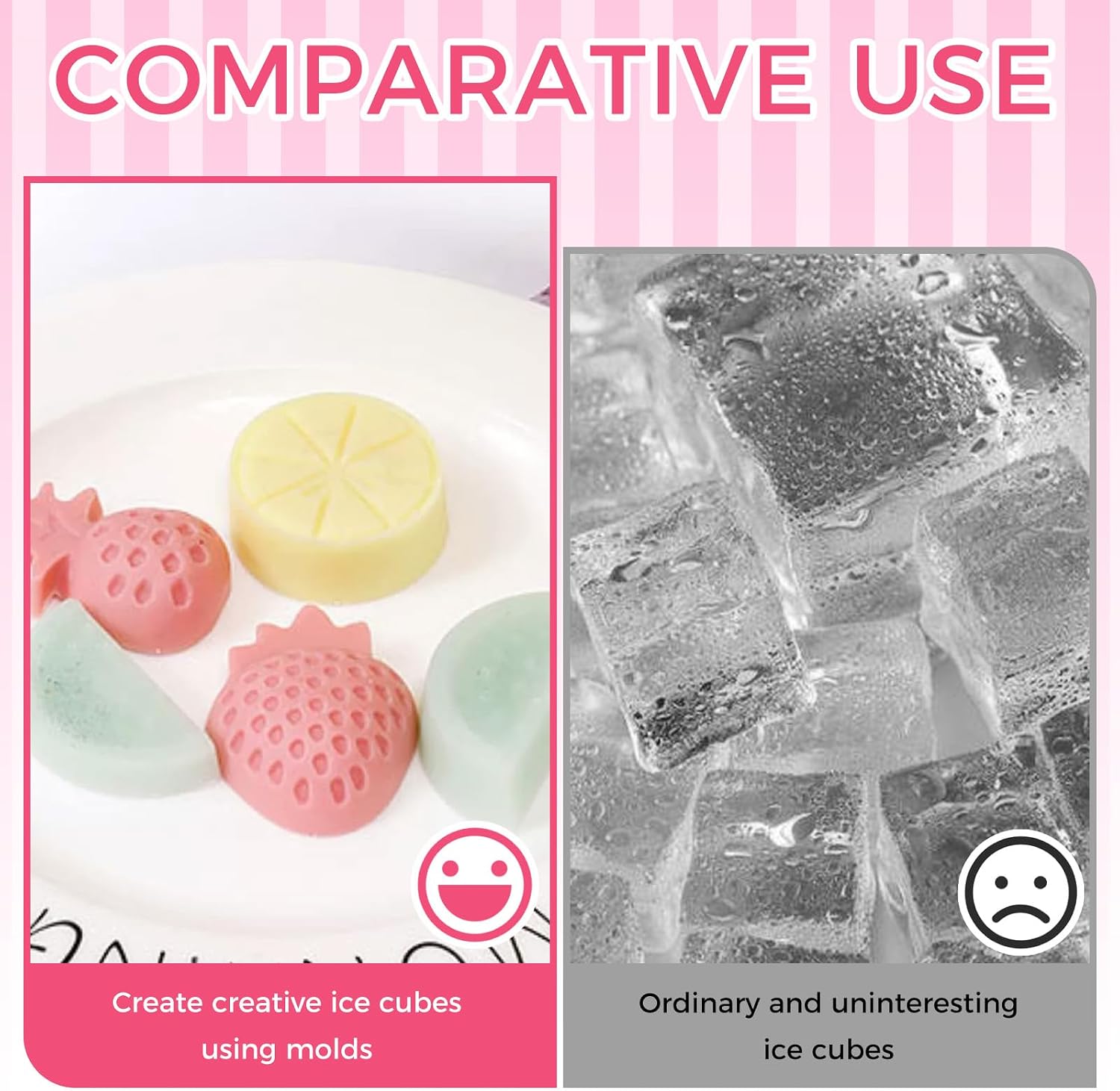3PCS 3D Fruit Silicone Molds Set, Pineapple Lemon Watermelon Strawberry Tray for Gummy Candy Chocolate Fondant Ice Cube, BPA-Free