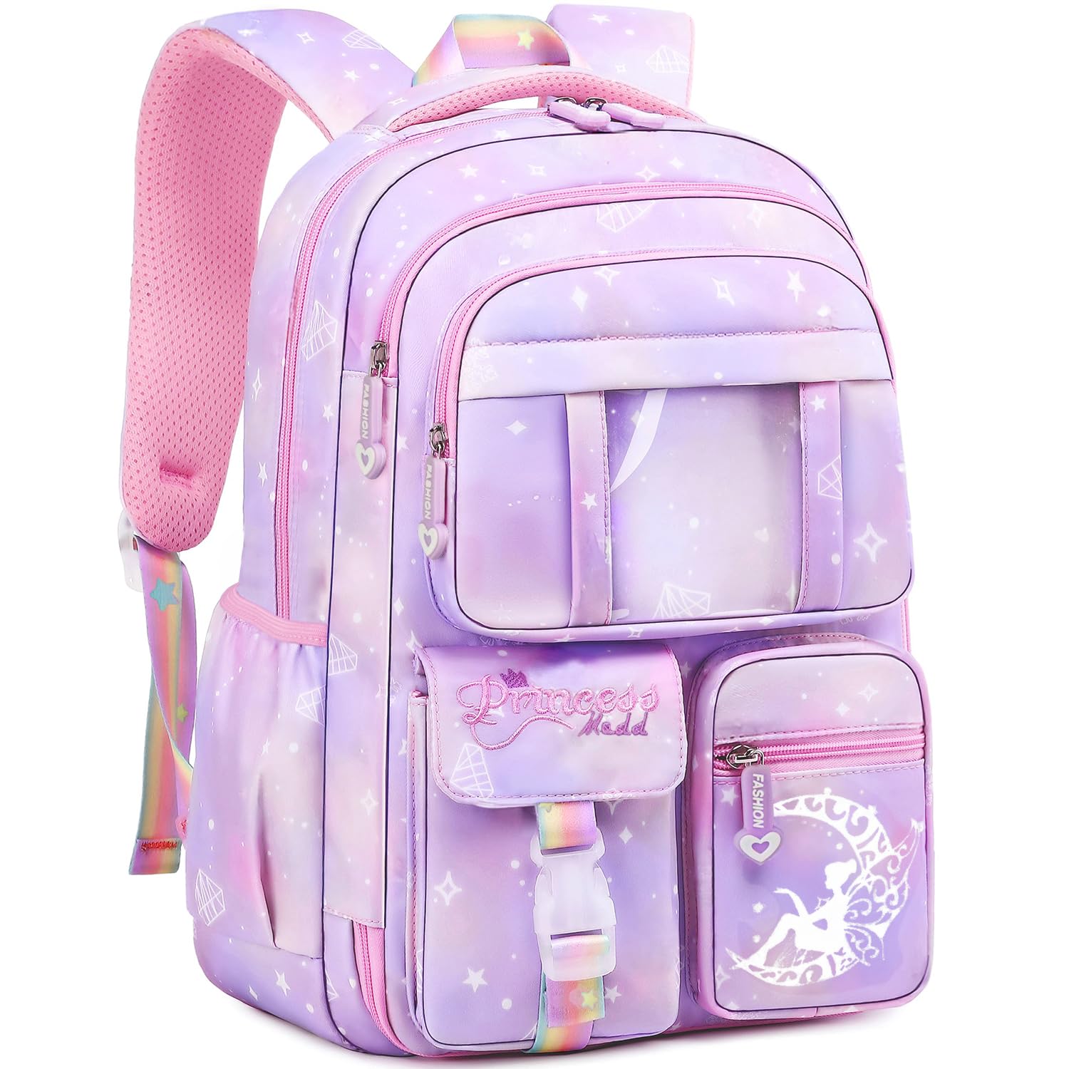 Storite School Backpack for Girls, Stylish Bags for Girls, Cartoon Water Resistant Backpack for Kids Age 7-12 Years, Durable Burden Relieving School Bag, Birthday Storite School Backpack for Girls, Stylish Bags for Girls, Cartoon Water Resistant Backpack for Kids Age 7-12 Years, Durable Burden Relieving School Bag, Birthday